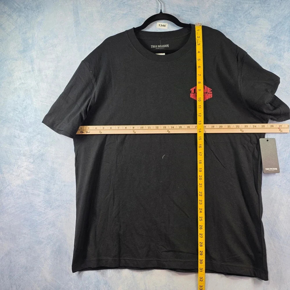 True‎ Religion Mens Hexa Buddha Tee Jet Black Red Graphic T-Shirt XXL New 701203